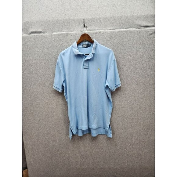 Polo By Ralph Lauren Light Blue Cotton Mens Polo Shirt L - Picture 1 of 3